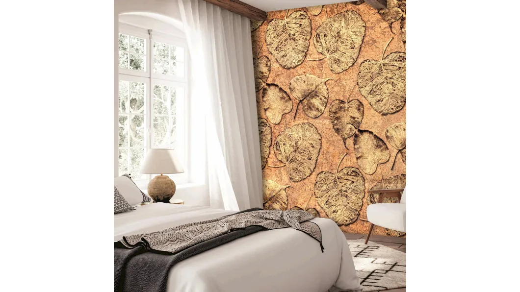 Carta da parati Gold Leaves di Pintdecor