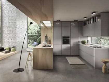 Cucina Moderna con penisola Fly Evo 07 di Ar-Tre