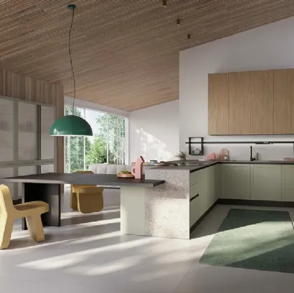 Cucina Moderna con penisola Elite 03 di Ar-Tre